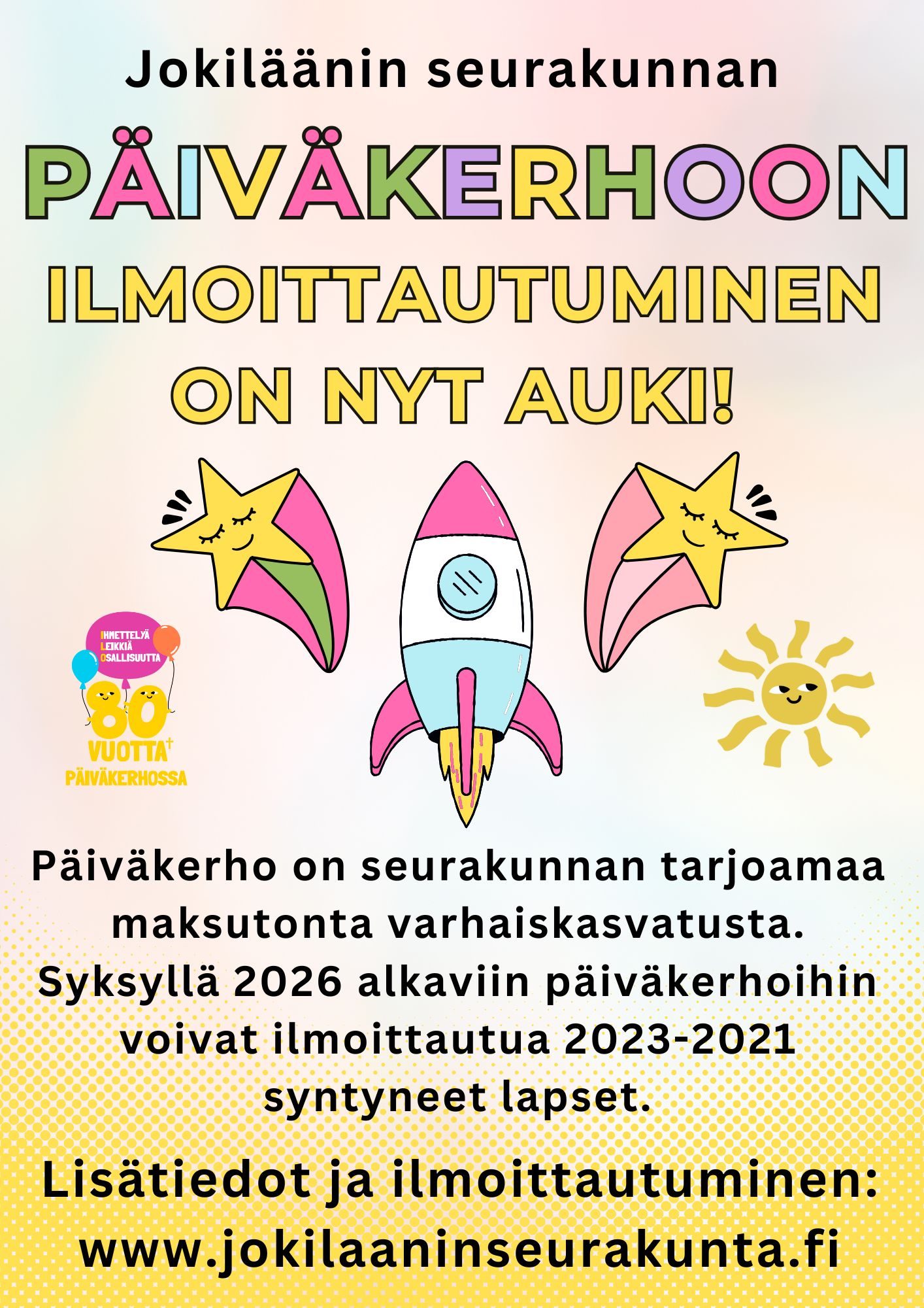 mainos päiväkerhosta