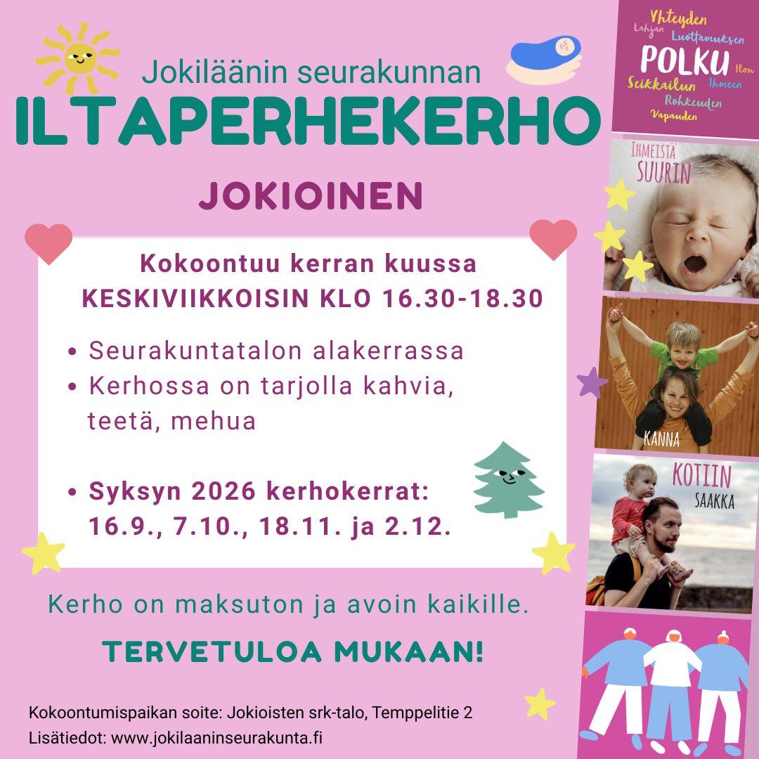mainos Jokioisten iltaperhekerhoista