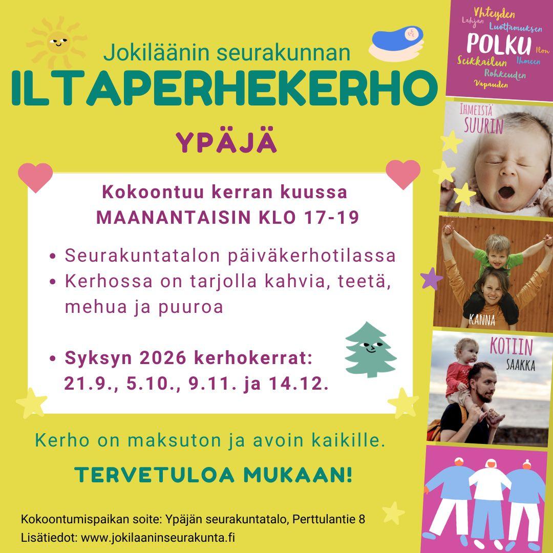 mainos Ypäjän iltaperhekerhosta